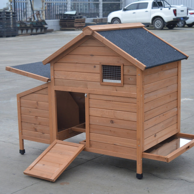 YES4PETS Brown Chicken Coop Rabbit Hutch Cat Cage Hen Chook House