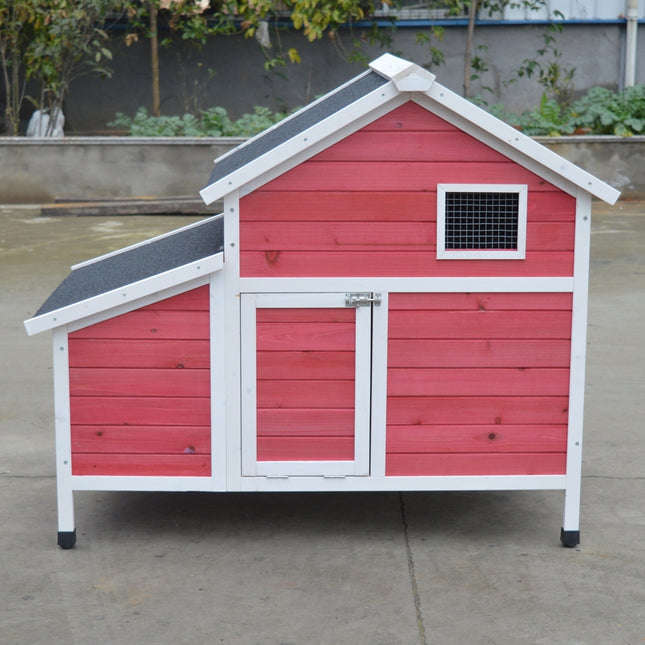 YES4PETS Red Chicken Coop Rabbit Hutch Cat Cage Hen Chook House