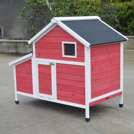 YES4PETS Red Chicken Coop Rabbit Hutch Cat Cage Hen Chook House