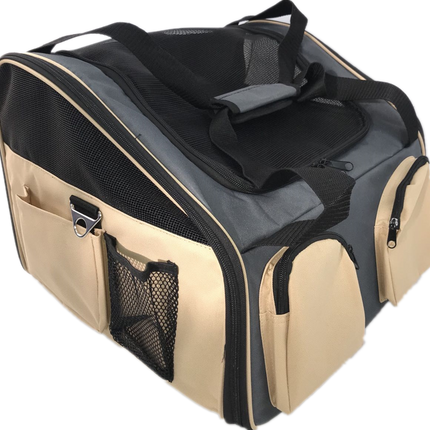 YES4PETS Pet Carrier Dog Cat Car Booster Seat Portable Soft Cage Travel-Grey