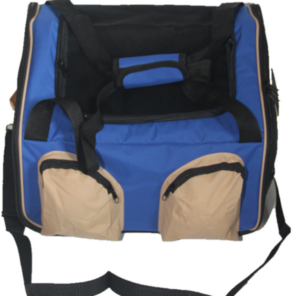 YES4PETS Pet Carrier Dog Cat Car Booster Seat Portable Soft Cage Travel-Blue