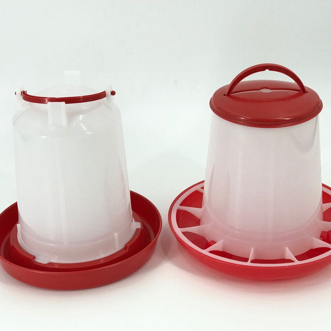 Farm Poultry Bird Chicken Water Drinker 3 L & 3 kg Food Grain Seed Feeder Set