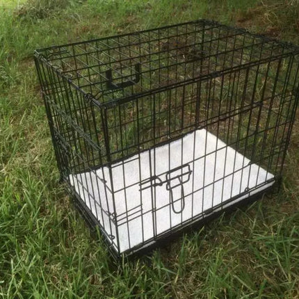 YES4PETS 24' Collapsible Metal Dog Crate Puppy Cage Cat Carrier With Mat