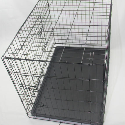 42' Portable Foldable Dog Cat Rabbit Collapsible Crate Pet Rabbit Cage with Cover Blue