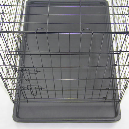 42' Portable Foldable Dog Cat Rabbit Collapsible Crate Pet Rabbit Cage with Cover Blue