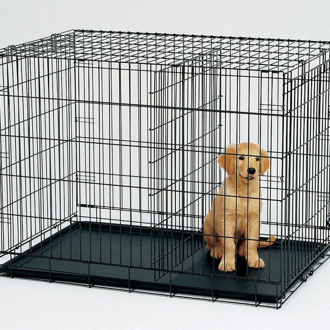 YES4PETS 42' Collapsible Metal Dog Puppy Crate Cat Rabbit Cage With Divider