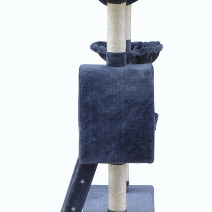 YES4PETS 100 cm Grey Kitten Cat Scratching Post Tree Scratcher House
