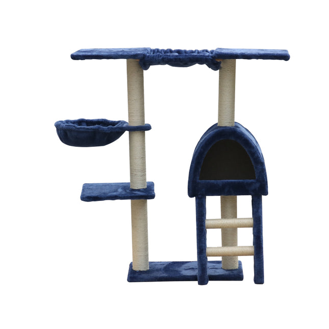 YES4PETS 100 cm Blue Cat Scratching Post Tree  Scratcher House