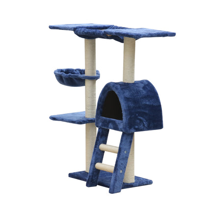YES4PETS 100 cm Blue Cat Scratching Post Tree  Scratcher House