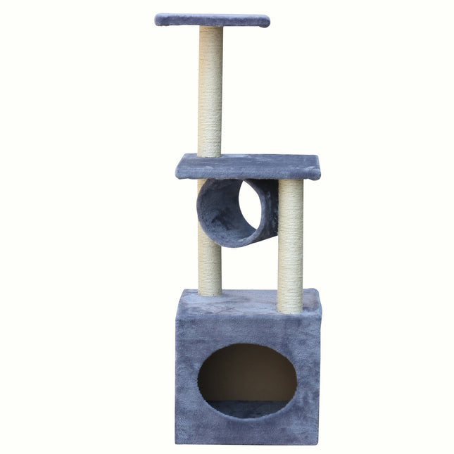 YES4PETS 112 cm Grey Cat Kitten Scratching Post Tree Scratcher Pole