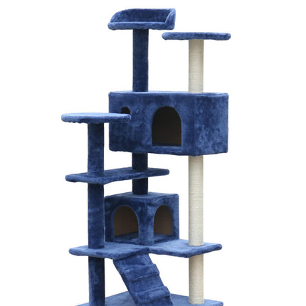 YES4PETS 130 cm Blue Cat Scratching Post Tree  Scratcher Pole-Blue
