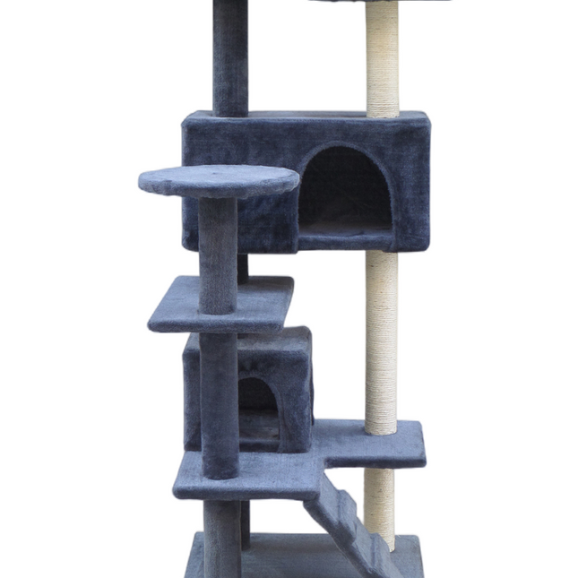 YES4PETS 130 cm Beige Cat Scratching Post Tree Scratcher Pole-Grey