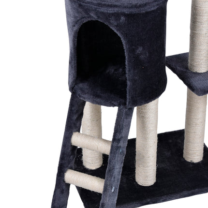 YES4PETS 138cm Cat Scratching Post Tree Post House Tower with Ladder-Grey