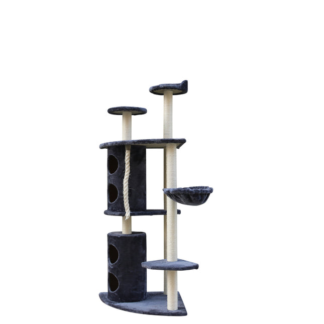 YES4PETS 170cm XL Multi Level Cat Scratching Post Tree Post Furniture House Tower - Grey