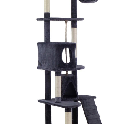 YES4PETS 193cm Cat Scratching Tree Post Sisal Pole Scratching Post Scratcher Tower Condo Grey