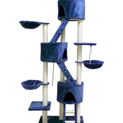 YES4PETS 244 cm XL Multi Level Cat Scratching Post Tree Scratcher Pole- Blue