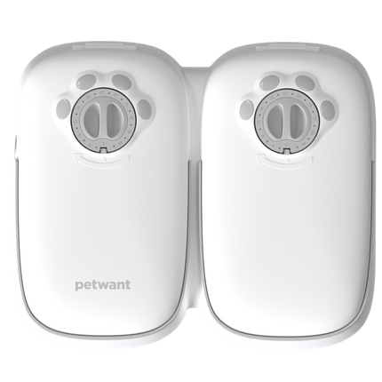 YES4PETS 2 Meal Automatic Pet Food Feeder Timer for Dogs, Puppies & Cats