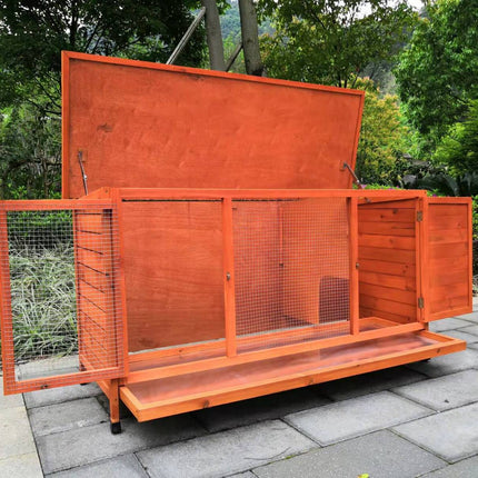 YES4PETS XXL Rabbit Hutch Guinea Pig Cage , Ferret cage Chicken Coop W Pull Out Tray 150x60x75 cm