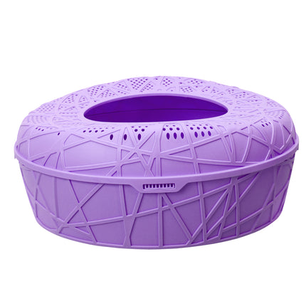YES4PETS XL Portable Cat Toilet Litter Box Tray House with Scoop Purple