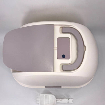 YES4PETS XL Portable Hooded Cat Toilet Litter Box Tray House w Charcoal Filter and Scoop White