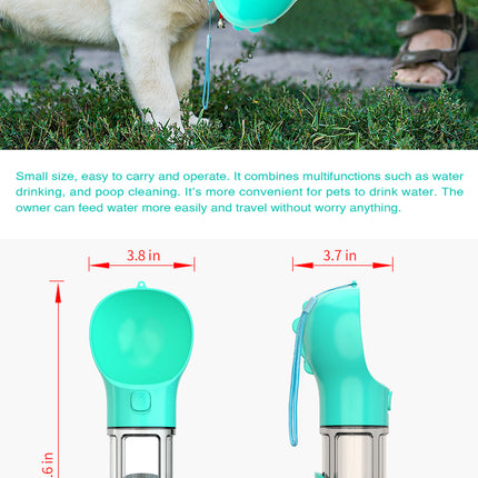 YES4PETS 4 in 1 Portable Pet Dog Puppy Cat Drinking Mug Water Feeder Bottle Valve Travel Bottle Blue