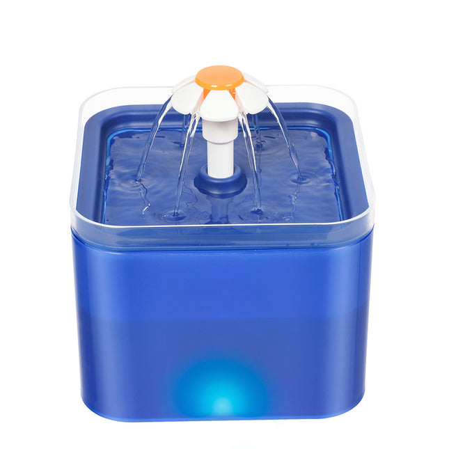 YES4PETS Automatic Electric Pet Water Fountain Dog Cat Water Feeder Bowl Dispenser W LED Blue