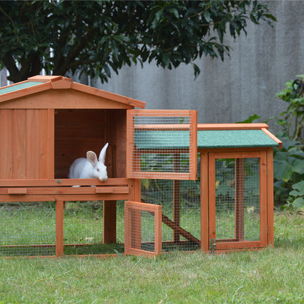 YES4PETS 146cm Rabbit Hutch Metal Run Wooden Cage Guinea Pig Cage House