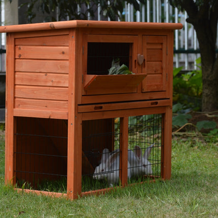 YES4PETS Double Storey Rabbit Hutch Guinea Pig Cage , Ferret cage W Pull Out Tray