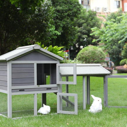 YES4PETS 148cm Rabbit Hutch Metal Run Wooden Cage Guinea Pig Cage House