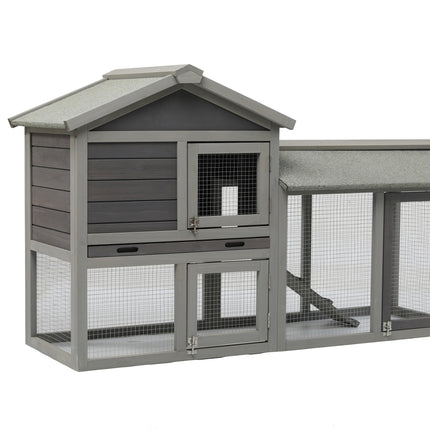 YES4PETS 148cm Rabbit Hutch Metal Run Wooden Cage Guinea Pig Cage House