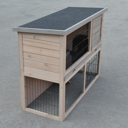 YES4PETS Double Storey Rabbit Hutch Guinea Pig Cage , Ferret cage W Pull Out Tray