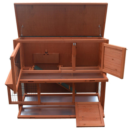 YES4PETS 120cm XL Double Storey Rabbit Hutch Guinea Pig Cage , Ferret cage Cat W Pull Out Tray
