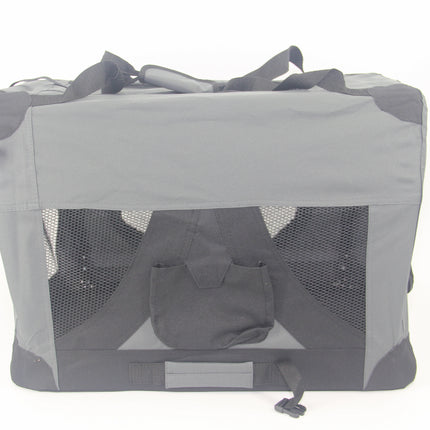 Medium Portable Foldable Dog Cat Puppy Rabbit Soft Crate Carrier-Grey