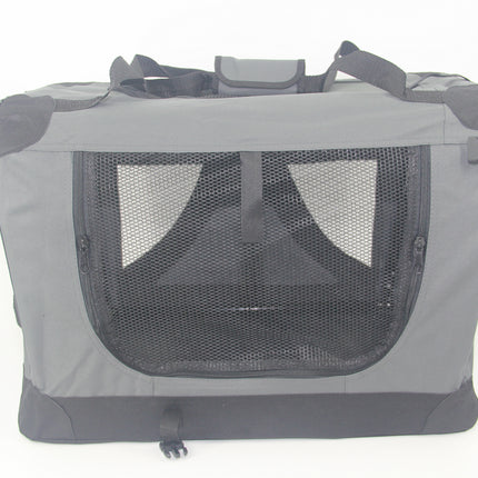 Medium Portable Foldable Dog Cat Puppy Rabbit Soft Crate Carrier-Grey