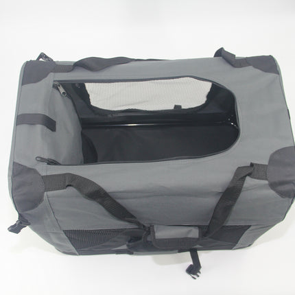 Medium Portable Foldable Dog Cat Puppy Rabbit Soft Crate Carrier-Grey