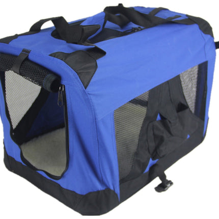 YES4PETS Small Portable Foldable Dog Cat Puppy Soft Crate Cage-Blue