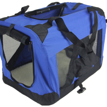 YES4PETS Small Portable Foldable Dog Cat Puppy Soft Crate Cage-Blue