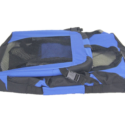 YES4PETS Small Portable Foldable Dog Cat Puppy Soft Crate Cage-Blue