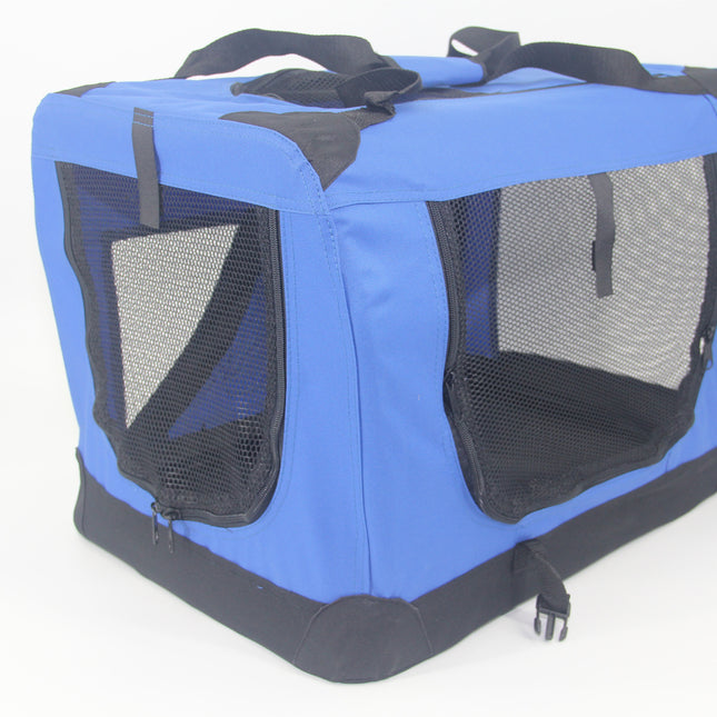 XXXL Portable Foldable Pet Dog Cat Puppy Soft Crate-Blue