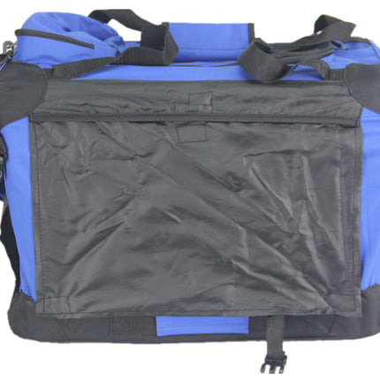YES4PETS Small Foldable Pet Soft Dog Cat Puppy Rabbit Crate Bag With Curtain-Blue