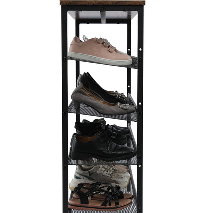 YES4HOMES 5-Tier Medium Shoe Rack Shelf Stand Flat & Slant Adjustable Storage Organizer