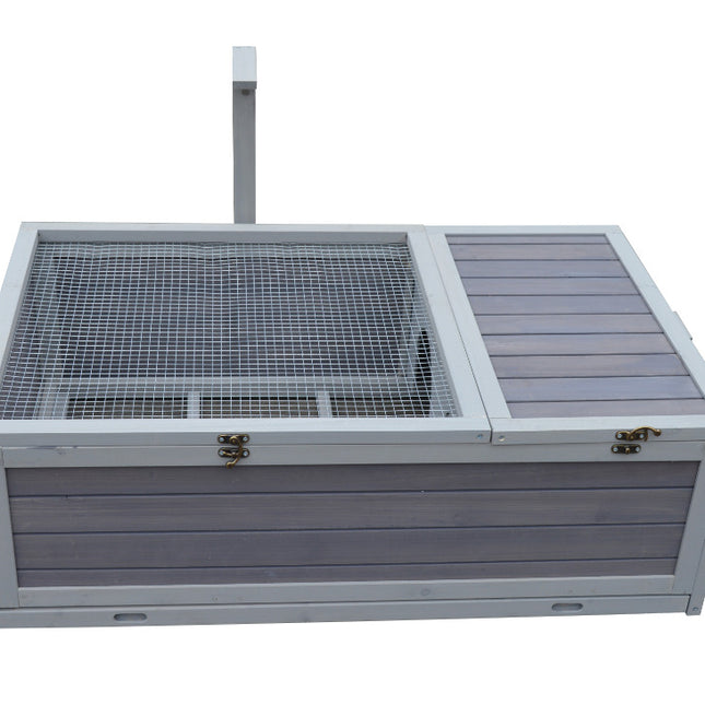 YES4PETS Tortoise House Turtle Habitat Enclosure Wooden Small Animal Hutch Indoor Outdoor