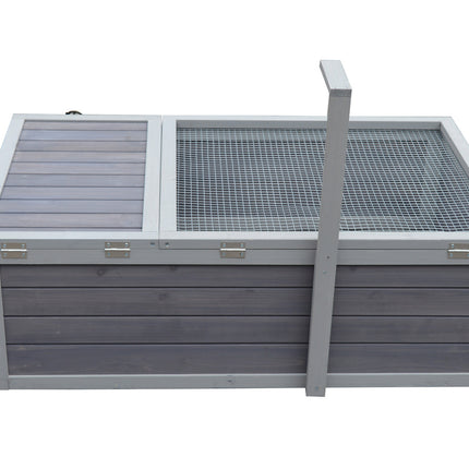 YES4PETS Tortoise House Turtle Habitat Enclosure Wooden Small Animal Hutch Indoor Outdoor