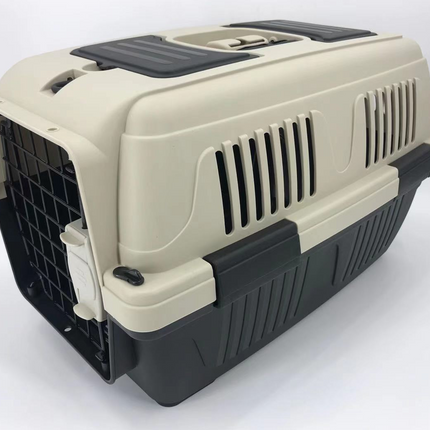 YES4PETS Medium Portable Dog Cat House Pet Carrier Travel Bag Cage+Safety Lock & Food Box