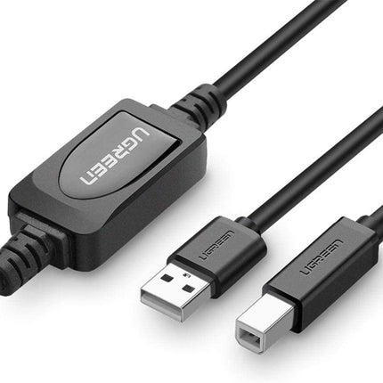 UGREEN USB 2.0 A Male to B Male Active Printer Cable 10m (Black) 10374