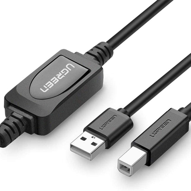 UGREEN USB 2.0 A Male to B Male Active Printer Cable 10m (Black) 10374