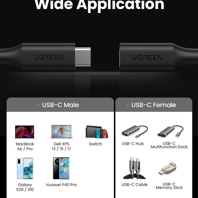 UGREEN 10387 USB-C Extension Cable 1M
