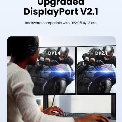 UGREEN 15384 16K Displayport 2.1 Male to Male VESA Certified Cable 2M