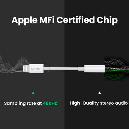 UGREEN 30759 iPhone 8-pin to 3.5mm Headphone Adapter