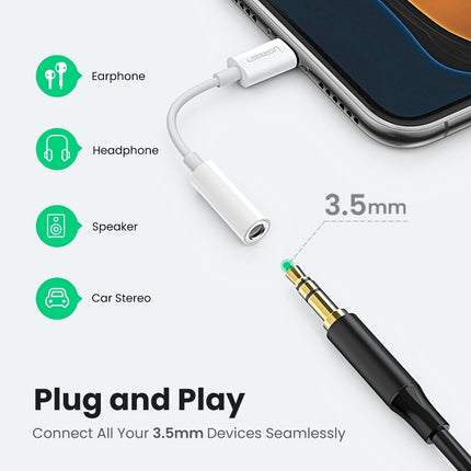 UGREEN 30759 iPhone 8-pin to 3.5mm Headphone Adapter